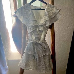 INNIKA CHOO | Sailor Wrap Linen Stripe Dress